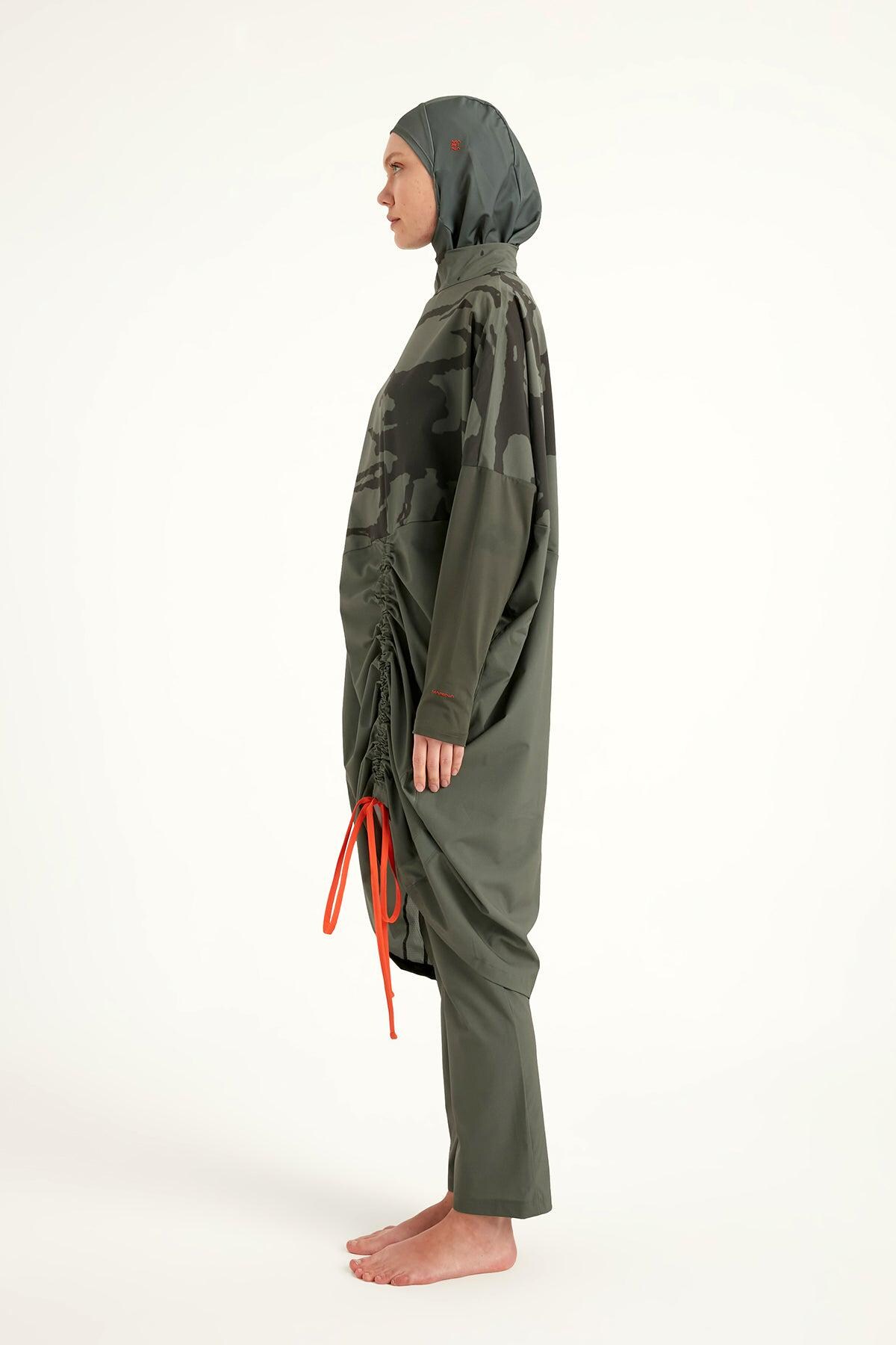Khaki Full Coverage Modest Swimwear Burkini Set M2516 main image 1