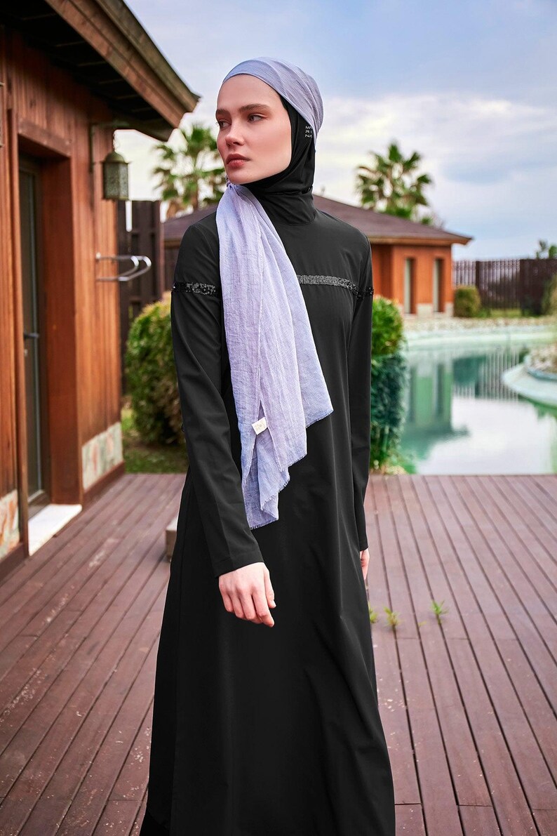 Woven Navy Burkini Modest Swimwear M2305 main image 0