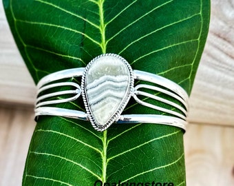 Natural Swiss Opal Bangle: Handmade 925 Sterling Silver Bracelet