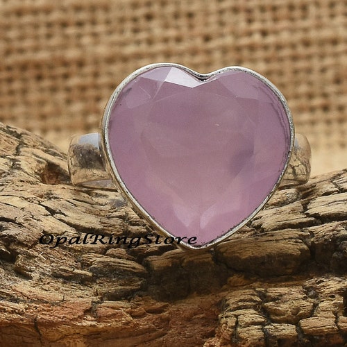 Rose Quartz Ring 925 Sterling Silver Multi Stone Ring Etsy