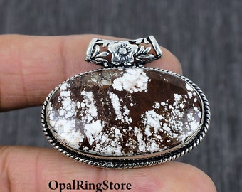 Wild Horse Jasper Handmade Pendant: 925 Sterling Silver Gemstone Necklace