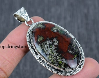 Dragon Blood Jasper Pendant 925 Sterling Silver Pendant Jewelry Christmas Gifts Dragon Blood Gemstone Handmade Jewelry Gifts For Love