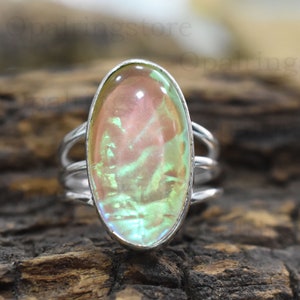 Australian Triplet Opal Ring: Handmade 925 Sterling Silver