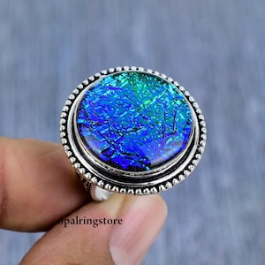 Australian Triplet Opal Ring: Handmade 925 Sterling Silver Jewelry