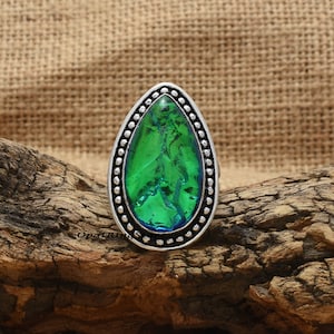Handmade Australian Triplet Opal Ring: 925 Sterling Silver