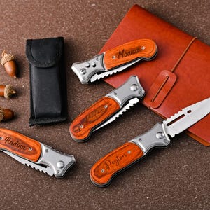 Navaja pequeña de bolsillo tallada: el regalo personalizado perfecto para él es la elección ideal del padrino, un regalo personalizado para hombre.