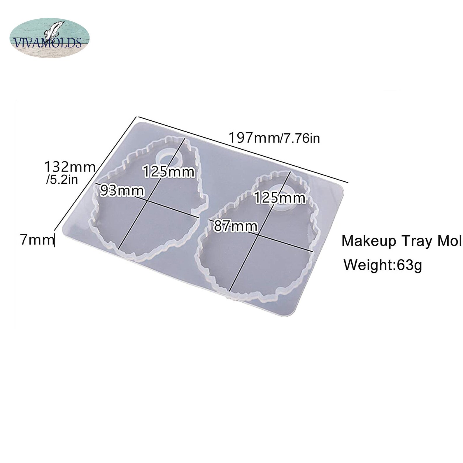 Makeup Palette Mold Mixing Palette Resin Molds Makeup Tray Etsy