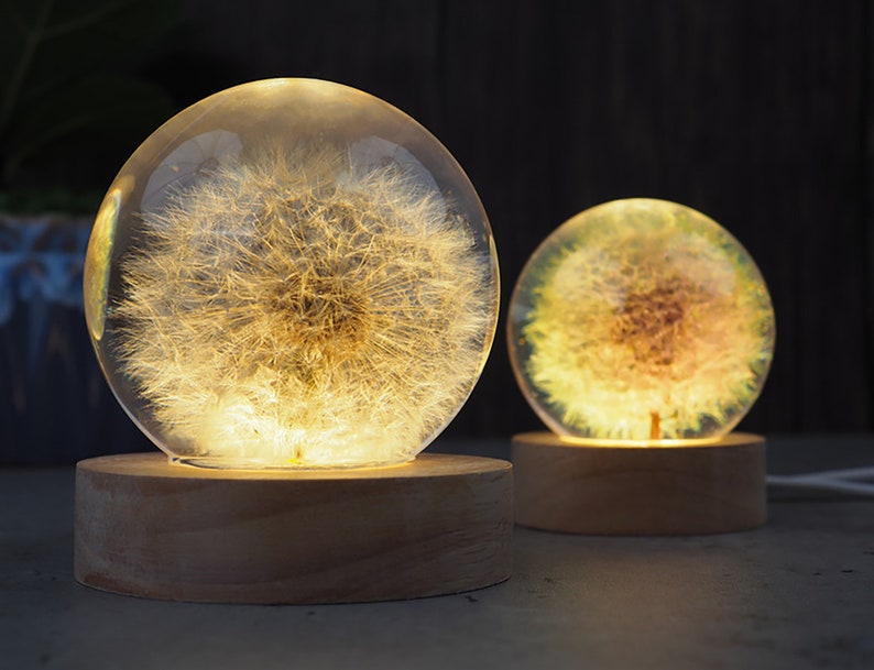 Crystal Ball Lamp Silicone Mold Sphere Night Light Resin Etsy