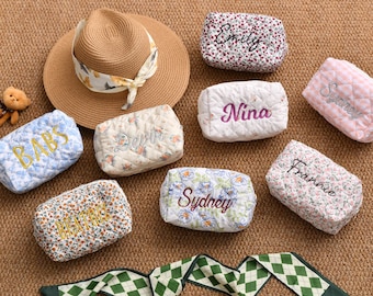 Mini clutch wallet keychain bag Variety, quilted zipper pouch / small card holder wallet / cosmetic pouch / card lipstick wallet pouch 1