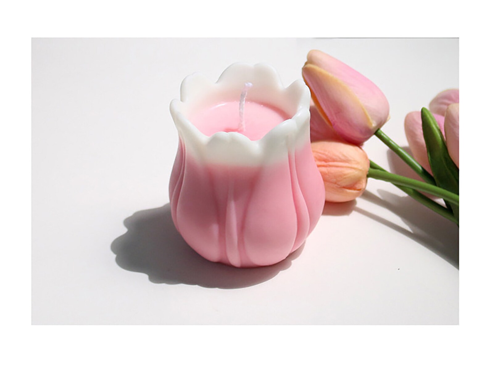 Flower Shape Candle Resin Mold Tulipshape Candle Silicone Etsy
