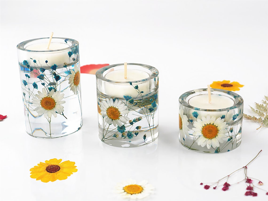 Candle Holder Silicone Mold Round Candlestick Resin Mold 3 Etsy UK