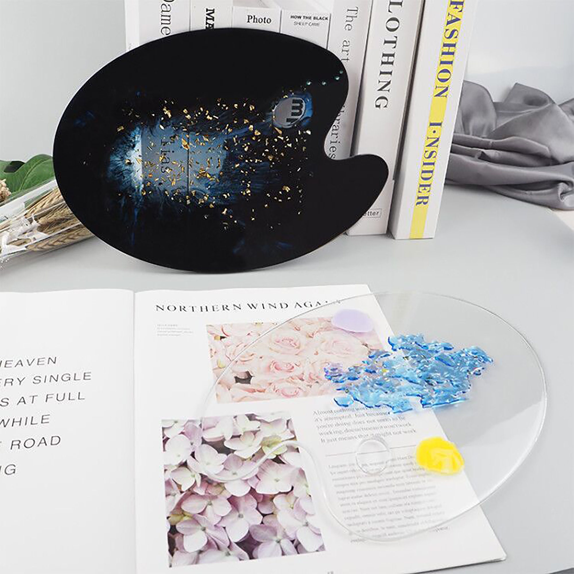 Palette Silicone Mold Color Palette Tray Resin Mold Mixing Etsy