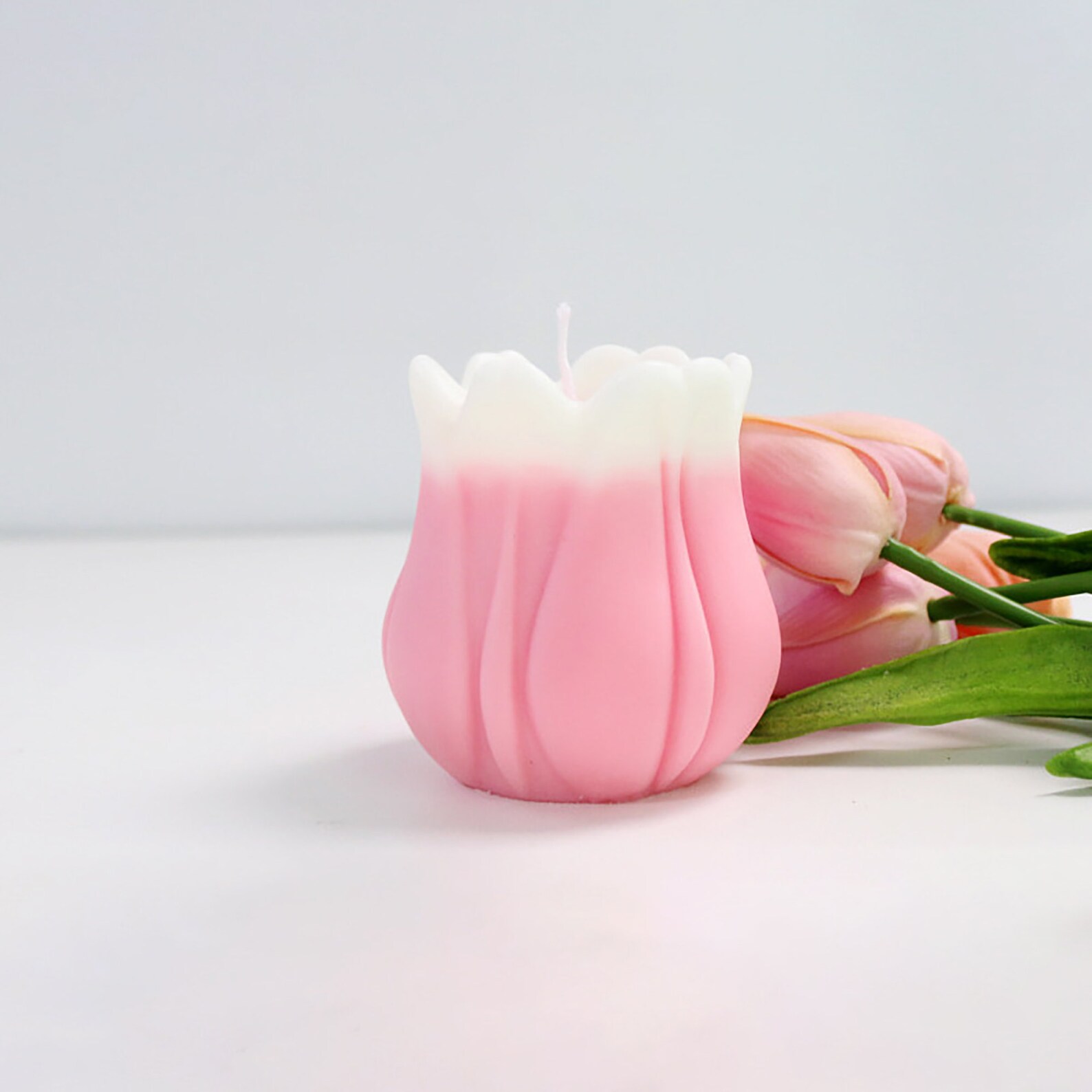 Flower Shape Candle Resin Mold Tulipshape Candle Silicone Etsy