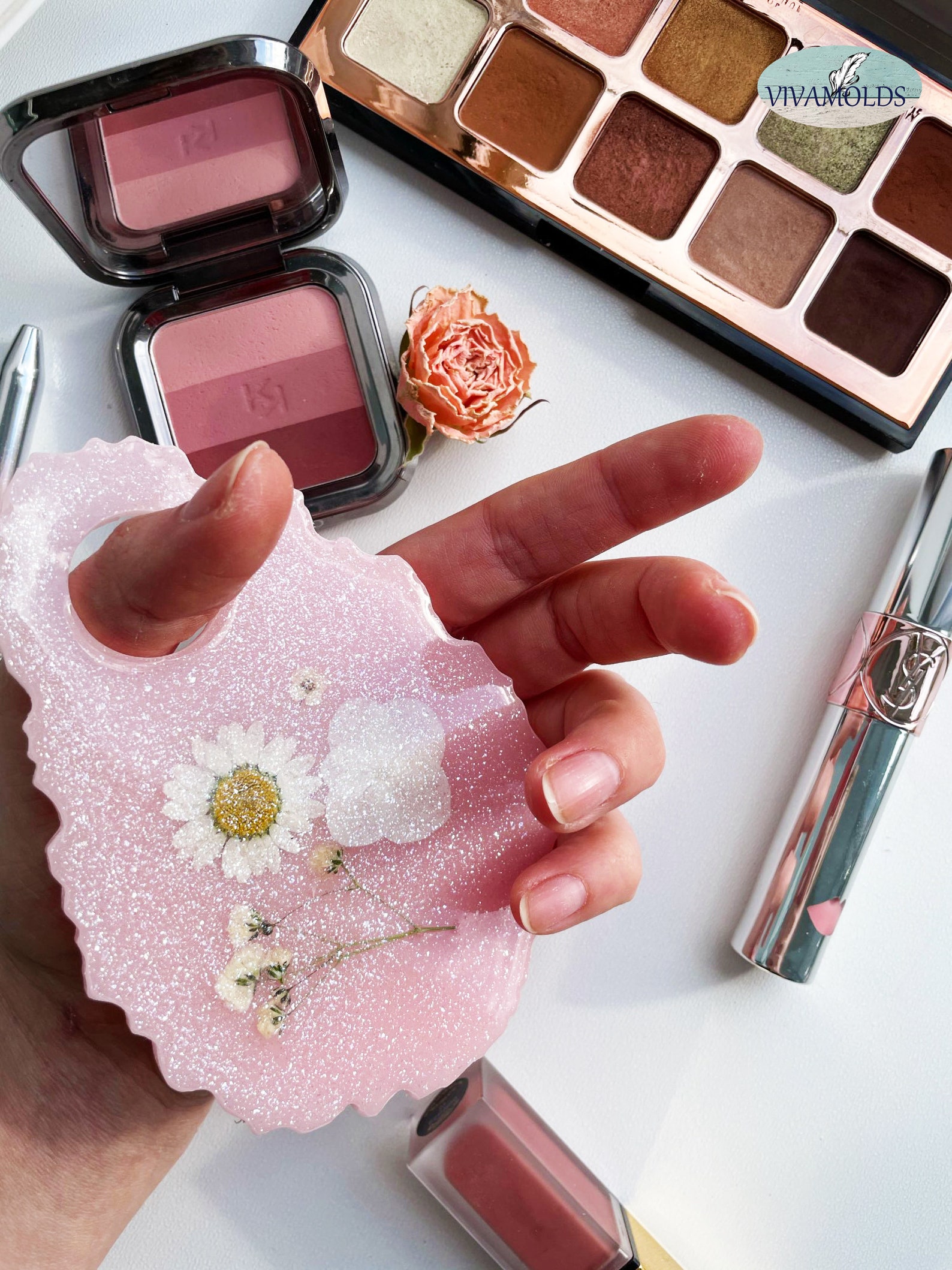 Makeup Palette Mold Mixing Palette Resin Molds Makeup Tray Etsy