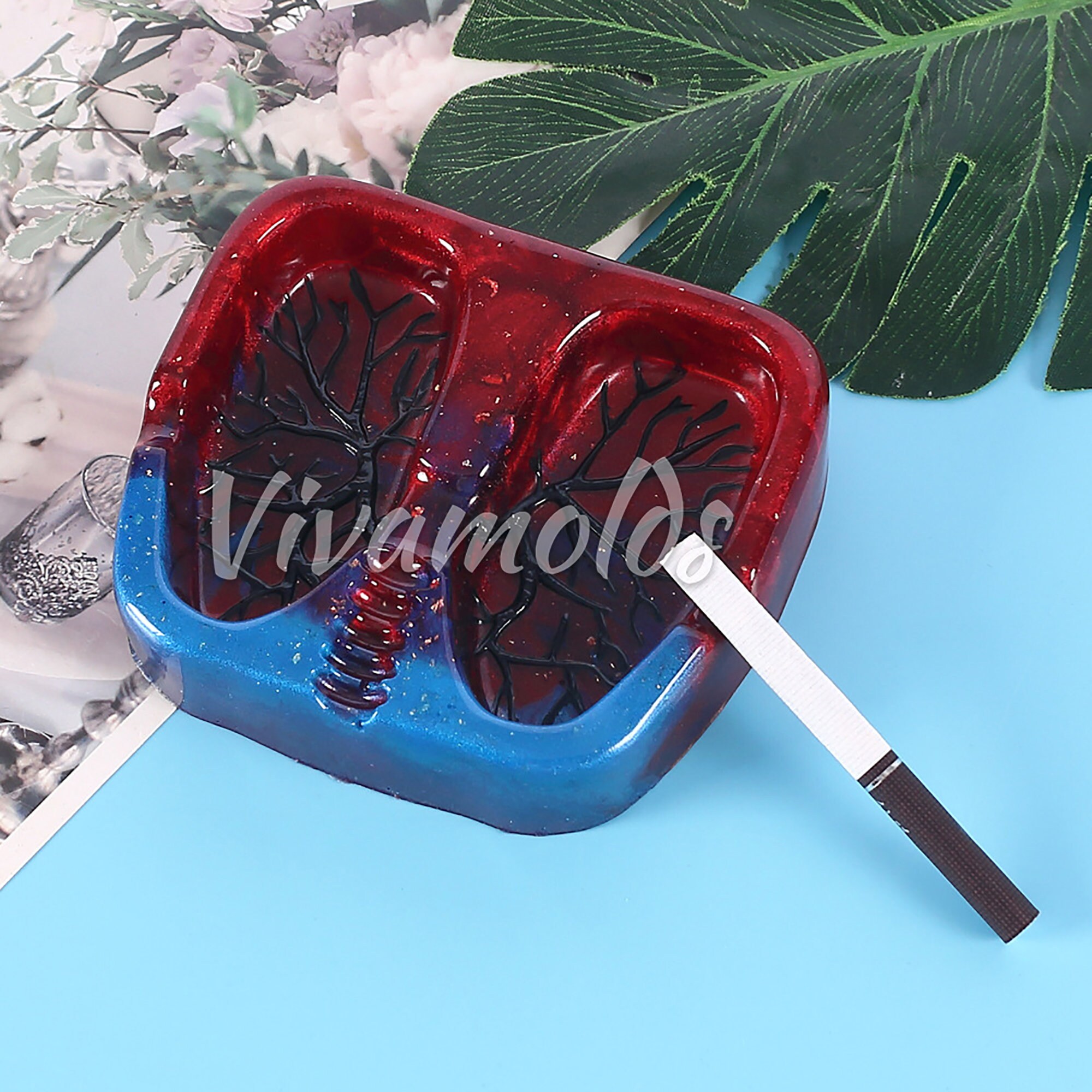 Lung Shape Ashtray Ashtray Resin Mold Ashtray Silicone Mold Etsy