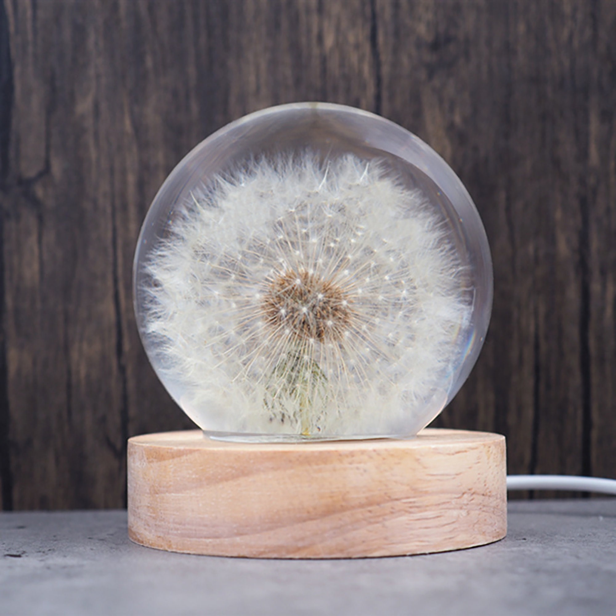 Sphere Silicone Molds Dandelion Crystal Ball Table Lamp Decoration-A One-piece Round Ball Crystal Ball Night Light Mirror Silicone Mold Set DIY Crystal Epoxy Resin Ball Molds 