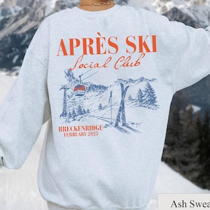 Apres Ski Social Club Shirts, Custom Location Winter Bachelorette Shirt, Apres Ski Sweatshirt, Colorado Aspen Trip, Bachelorette Gifts