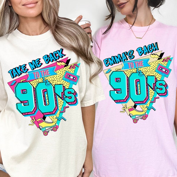 Retro Bachelorette Shirts, Bach To The 90s, 90s Bride Babe Shirts, Bridesmaid Shirts, Team Bride Shirts