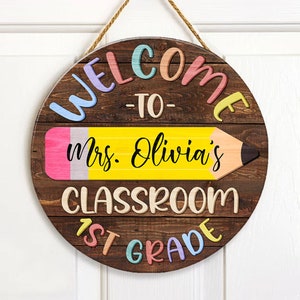 Personalized 3D Teacher Door Sign, Teacher Gifts, Classroom Welcome Sign, Techer Appeciation Gifts, Back To School, Teacher's Day Gift
