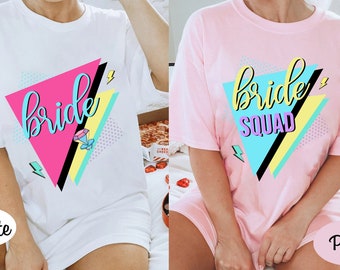 90s Theme Bachelorette Party Shirts, 90s Bride Shirt, Bride Squad, Retro Bachelorette Shirts, Bridesmaid Shirts, Bride Team, Matching Shirts