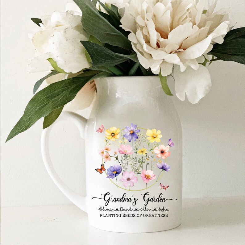 Grandma Flower Vase, Grandma Garden Ceramic Vase, Nana Vase, Nana Garden Flower Pot, Mothers Day Gift, Grandma Gift from Grandkids imagem 10