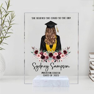 Personalized Graduation Gifts, Graduation Plaque, College Graduation, 2024 Graduation, Senior Gifts, Class of 2024 Plaque, Gift For Her