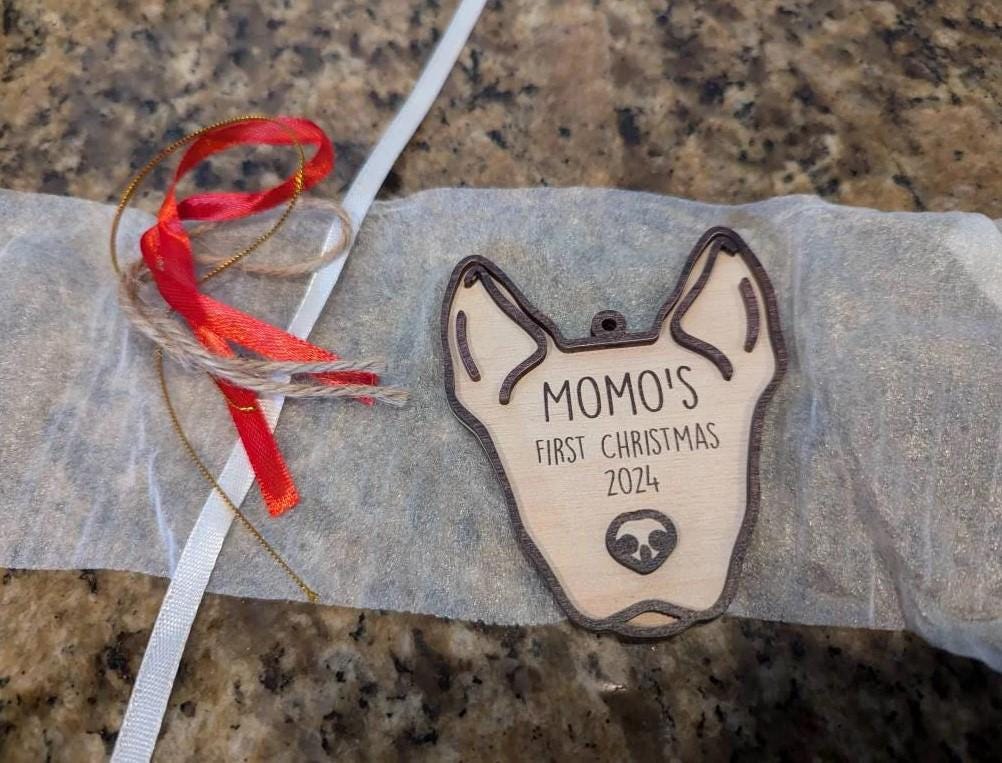 Personalized Dog Ornament, Dog First Christmas Ornament, Dog Lover Gift, Pet Ornament, Dog Lover Christmas Gift, Dog Ornament, Dog Gifts