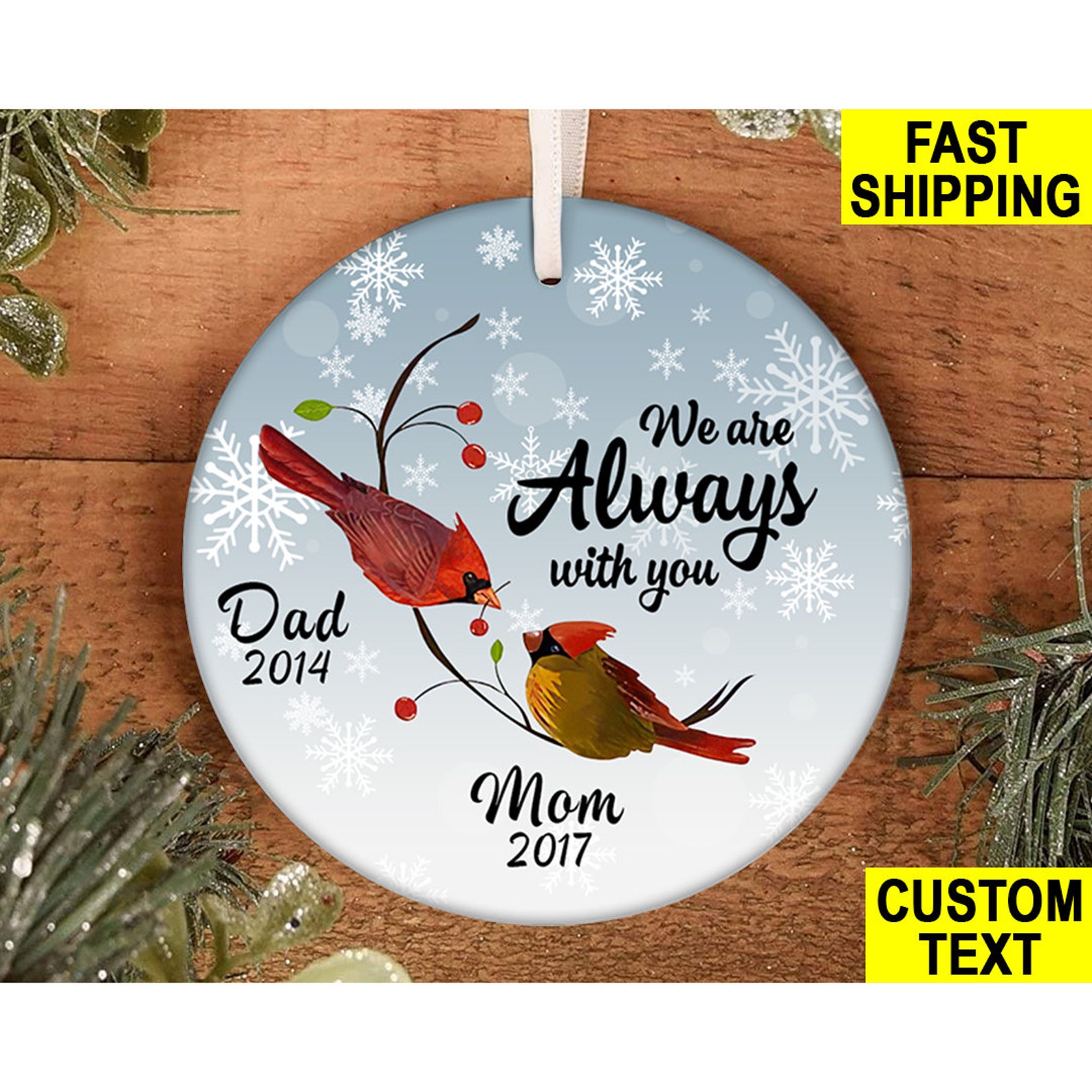 Always With You Cardinal Memorial Ornament – Byrdhouse Designs