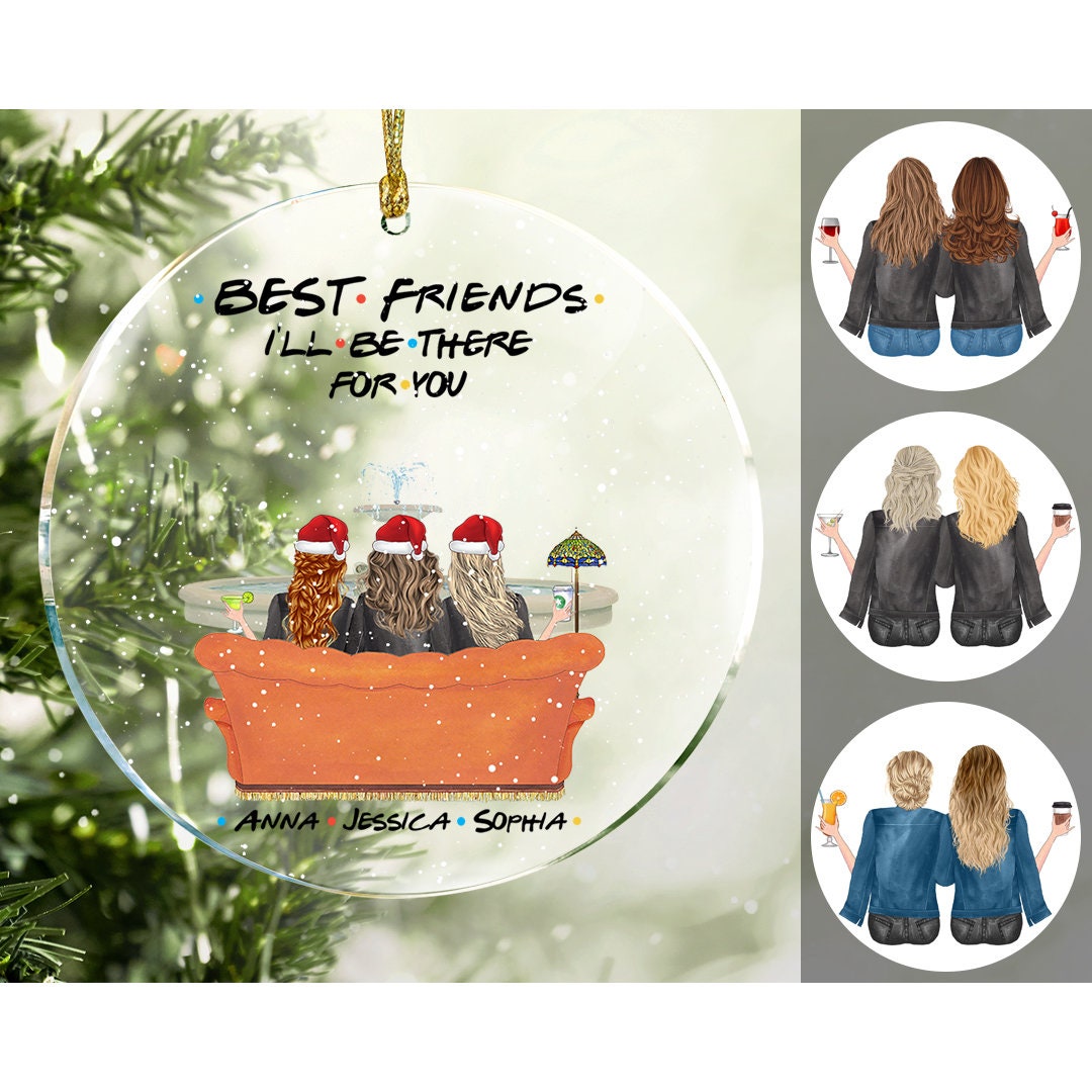 Personalized Best Friend Acrylic Ornament, Best Friends Gift, Besties ...