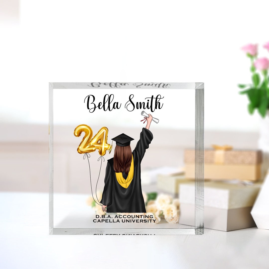 Personalized Graduation Gift, Graduation Block, 2024 Graduation Acrylic ...