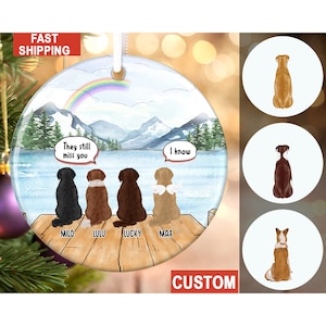Dog Memorial Ornament, Dog Lover Gift, Pet Memorial Gift, Dog Loss, Dog Mom Gift, Pet Ornament, Christmas Ornament, Custom Dog Ornament