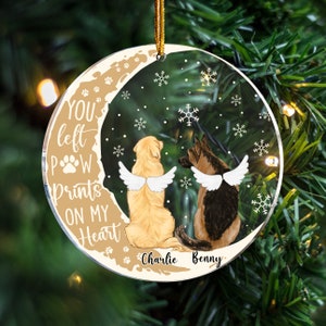 Dog Memorial Ornament, Custom Dog Breed Ornament, Loss Of Dog, Dog Angel Ornament, Dog Memorial Gift, Dog Christmas Ornament, Pet Loss Gift