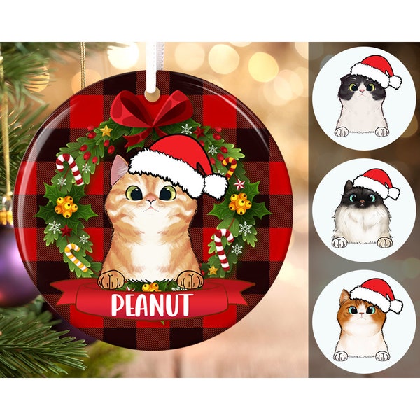 Custom Cat Christmas Tree Ornament Etsy