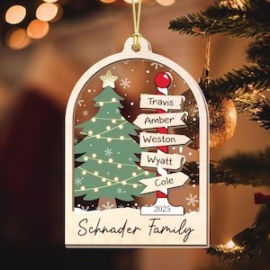 Family Ornament, Personalized Family Name Ornament, Family Tree Ornament, Family Christmas Tree Ornament, Family Gift, Family Keepsake 2025