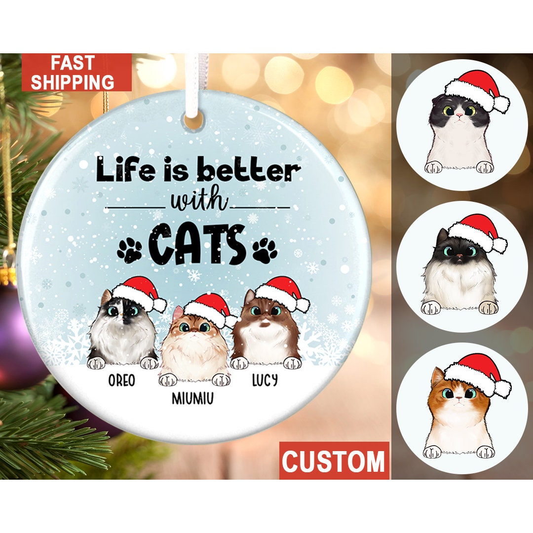 Life Is Better With Cats - Gift For Cat Lovers, Personalized Decorativ -  Pawfect House ™