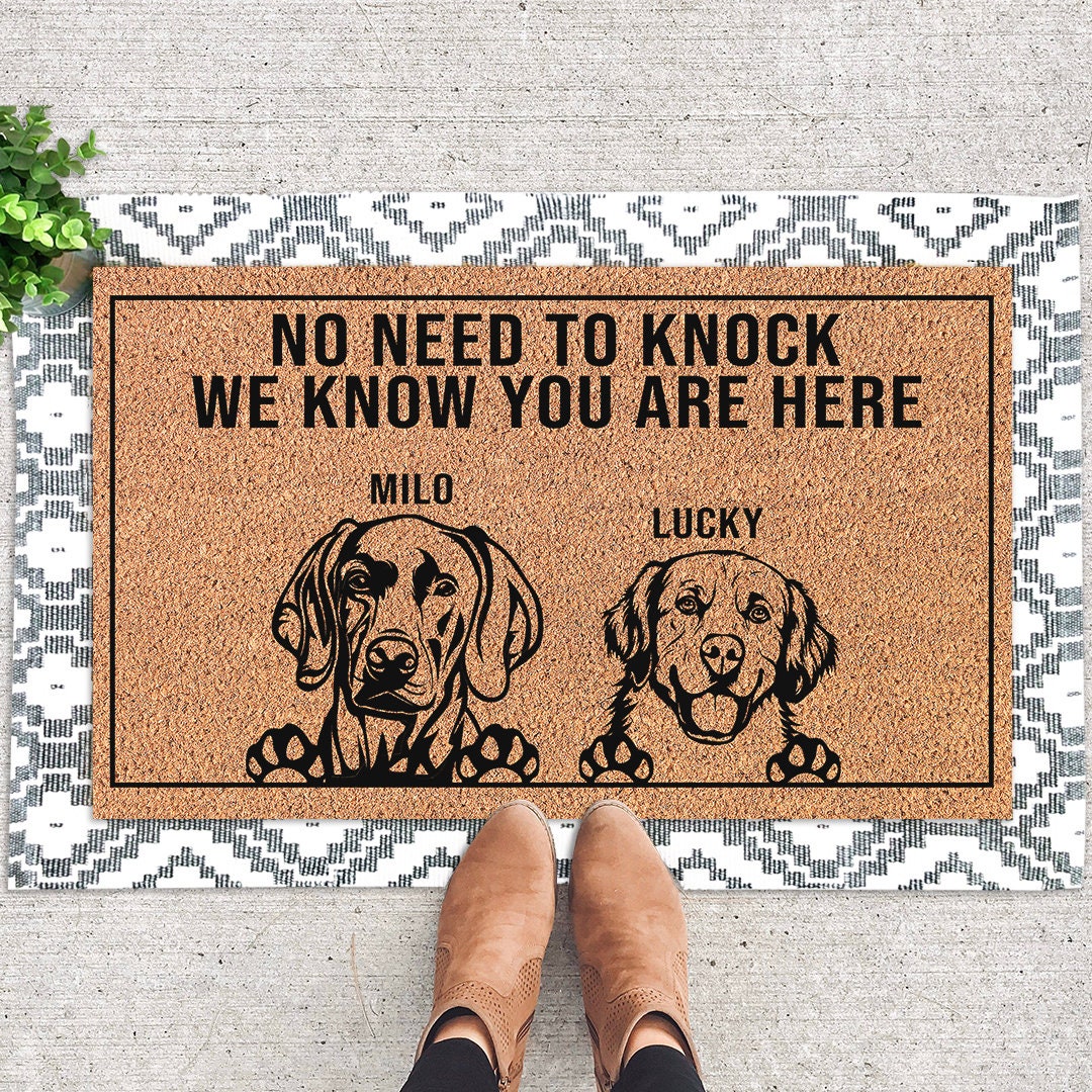 Personalized Dog Doormat, Dog Doormat, Dog Mom Gift, Housewarming Gift ...