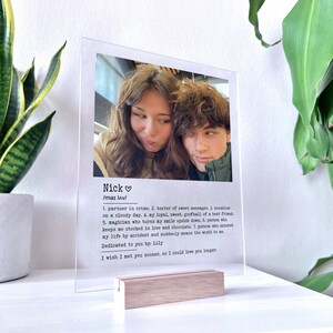Personalized Couple Acrylic Plaque, Valentines Day Gift, Custom Photo ...