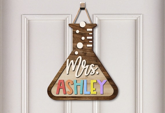 Personalized 3D Teacher Door Hanger