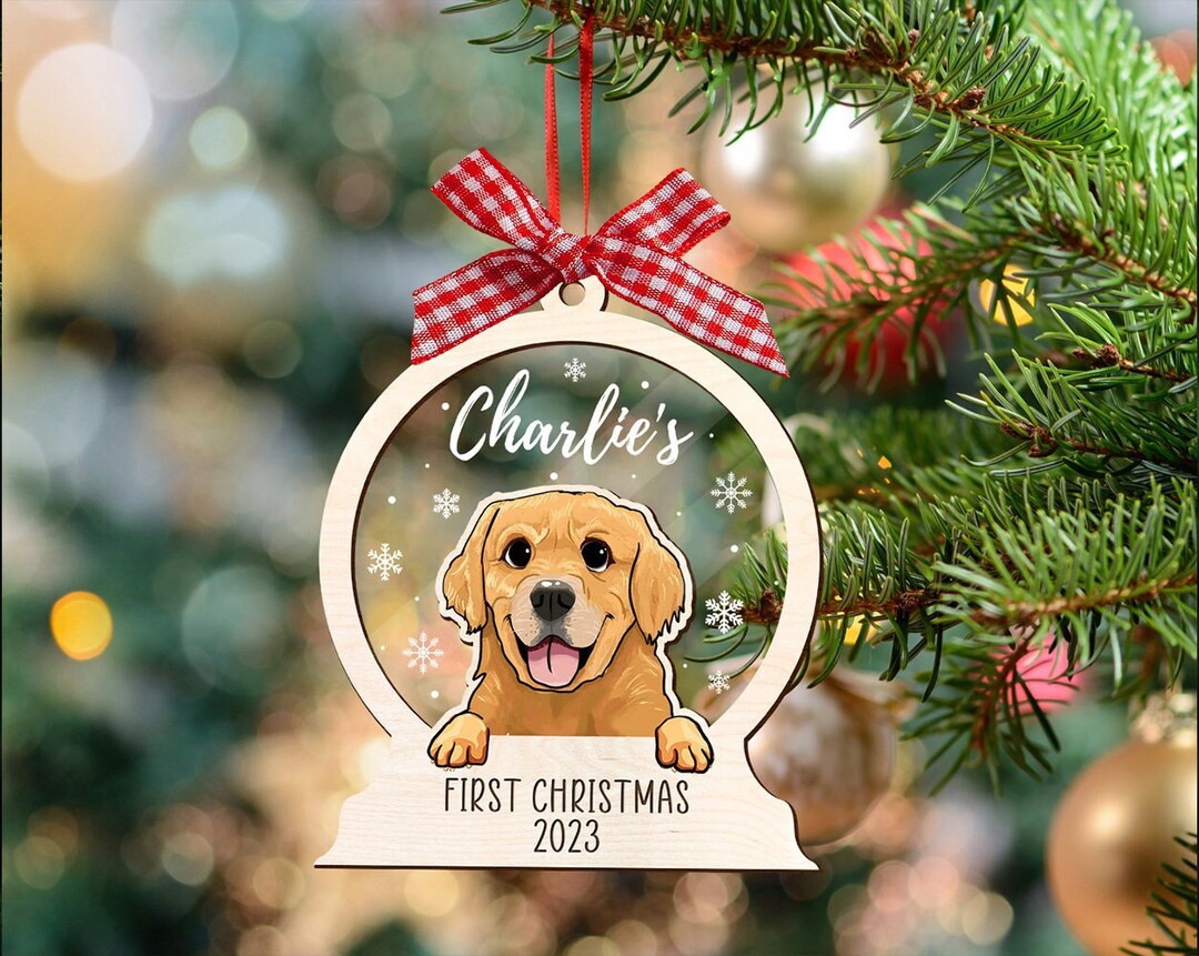 Personalized Dog's First Christmas Ornament 