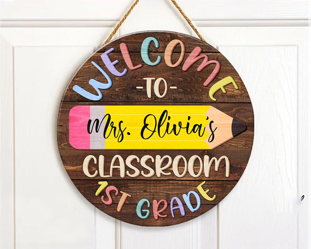 Personalized 3D Teacher Door Sign, Teacher Gifts, Classroom Welcome ...