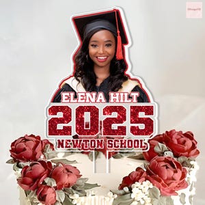 Graduation Gifts, Graduation Cake Topper, Custom Photo Gift, Class Of 2025 Cake Topper, Congrats Graduation Party Favors, Senior Cake Decor