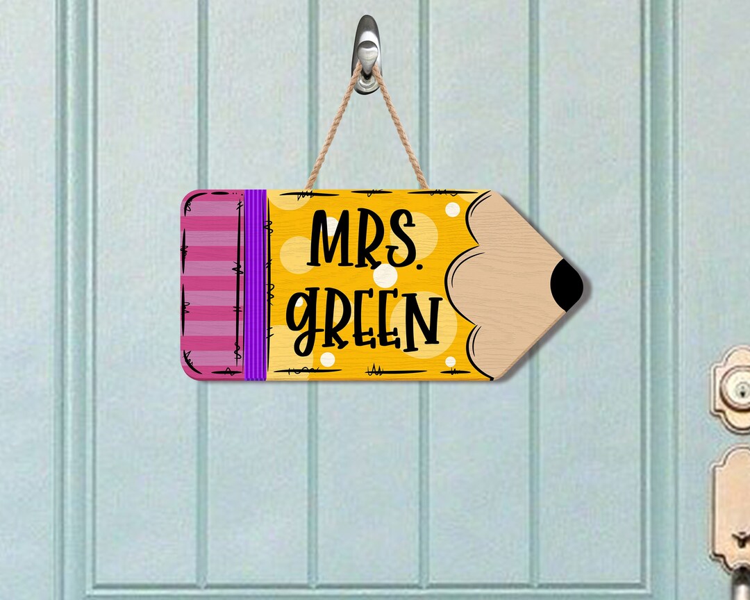 Custom Teacher Door Sign, Teacher Name Sign, Classroom Decor, Classroom