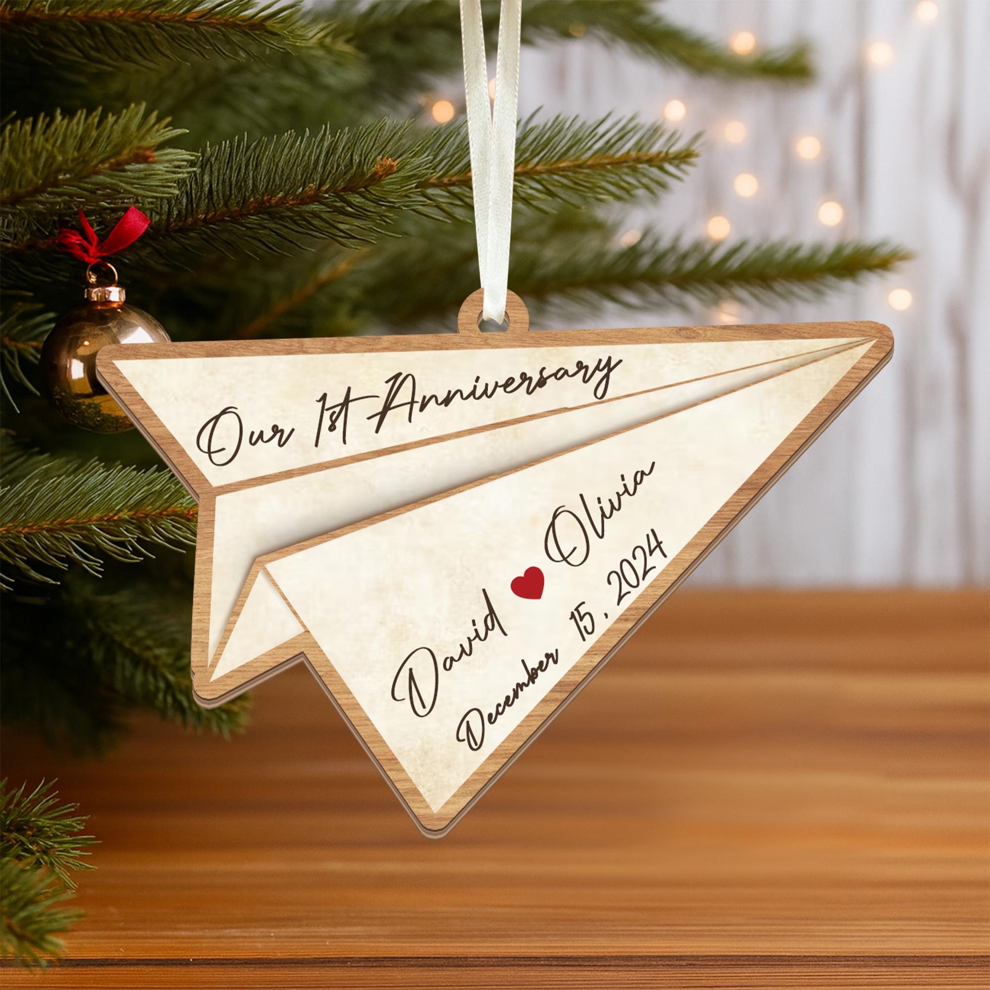 Personalized Paper Anniversary Ornament