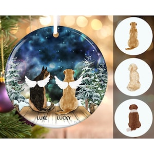 Dog Memorial Ornament, Dog Angels, Dog Loss, Pet Loss, Pet Memorial Gift, Dog Lover Gift, Christmas Gift, Personalized Christmas Ornament