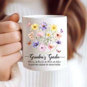 Grandma Flower Vase, Grandma Garden Ceramic Vase, Nana Vase, Nana Garden Flower Pot, Mothers Day Gift, Grandma Gift from Grandkids imagem 3