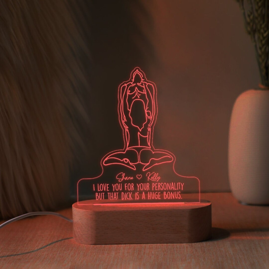 Custom 3D LED Light Music Couple Night Light Custom Photo, Anniversary Gifts, Romantic Gift For Couple, Valentines Day Gifts For Him Her