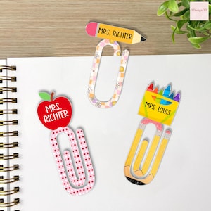 Teacher Appreciation Gifts, Teacher Gifts, Custom Teacher Name Jumbo Paperclip, End Of Year Gifts From Student, Giant Paperclip for Teacher