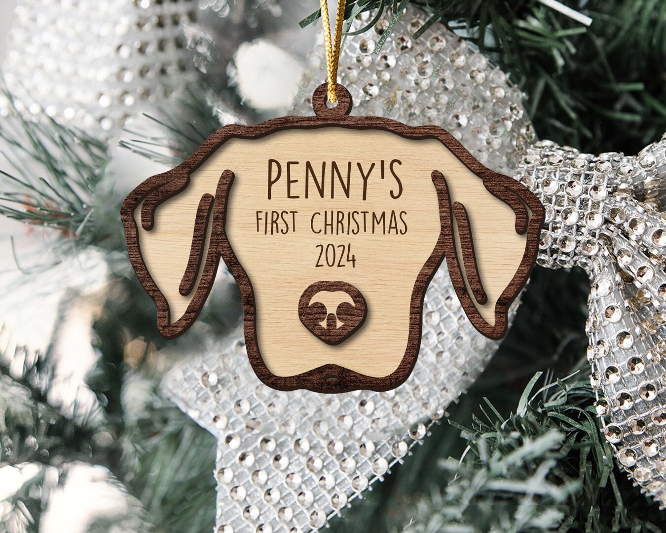 Personalized Dog Ornament, Dog First Christmas Ornament, Dog Lover Gift, Pet Ornament, Dog Lover Christmas Gift, Dog Ornament, Dog Gifts