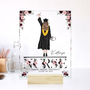 Personalized Nurse Graduation Plaque, Nurse Graduation Gift For Her, College Graduation Gift, Gift For Nurse, Nurse Plaque, Graduated Gift