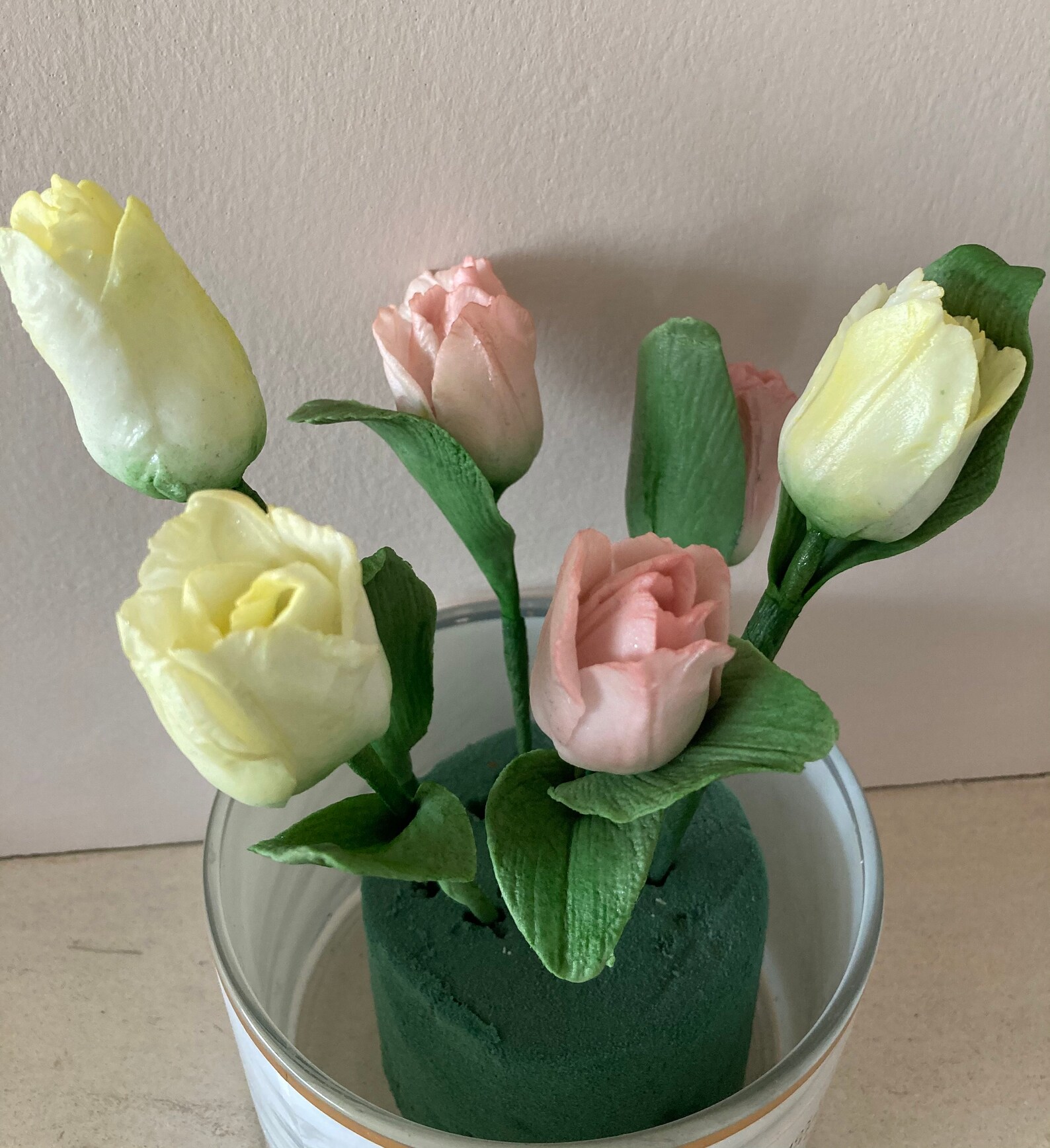 6 sugar paste hand made tulips for caller decorations Etsy
